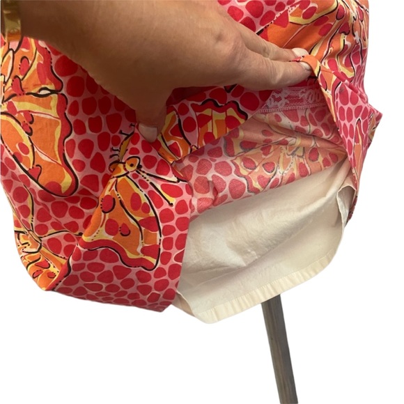 Lilly Pulitzer White Label strapless pink dress with butterflies. Size 6 - Picture 14 of 14